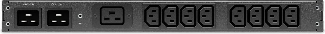 Switch burimi energjie rack APC AP4423A, 230V, 16A, 8x C13, 1x C19, e zezë