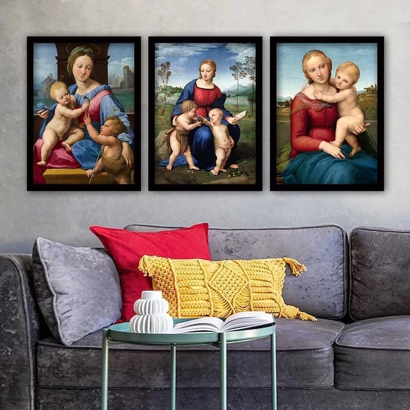 Pikturë dekorative me kornizë (3 copë), Wallity, 3SC_UN3848171_3545