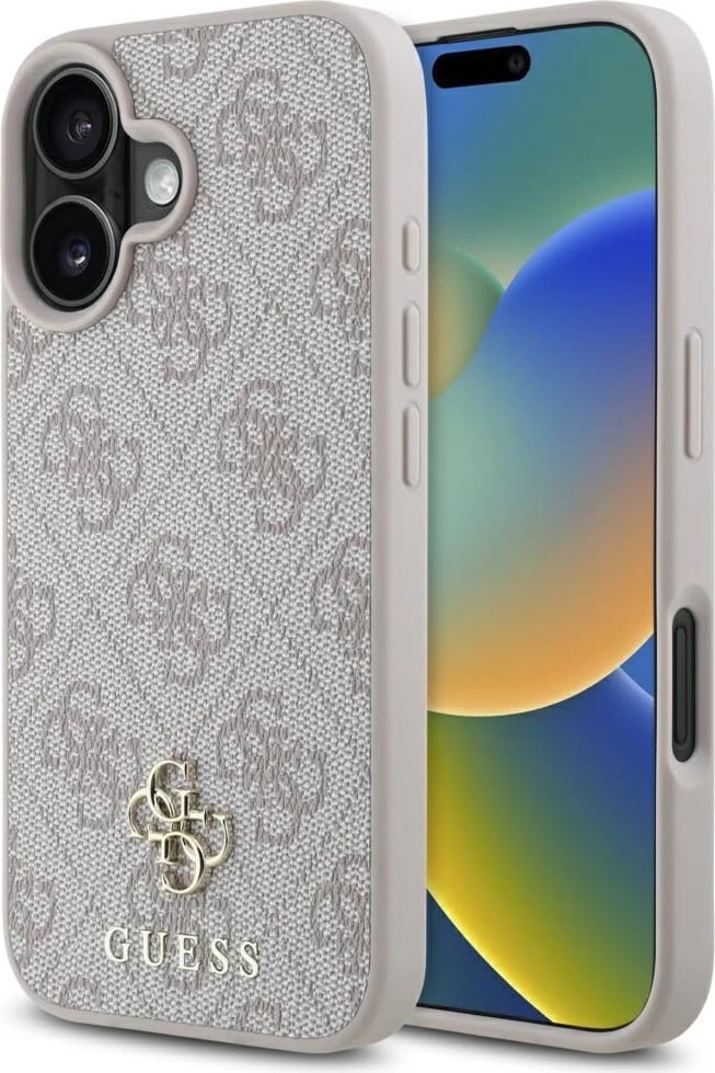 Mbështjellës Guess HC PU 4G Small 4G and Classic MagSafe për iPhone 16, Rozë