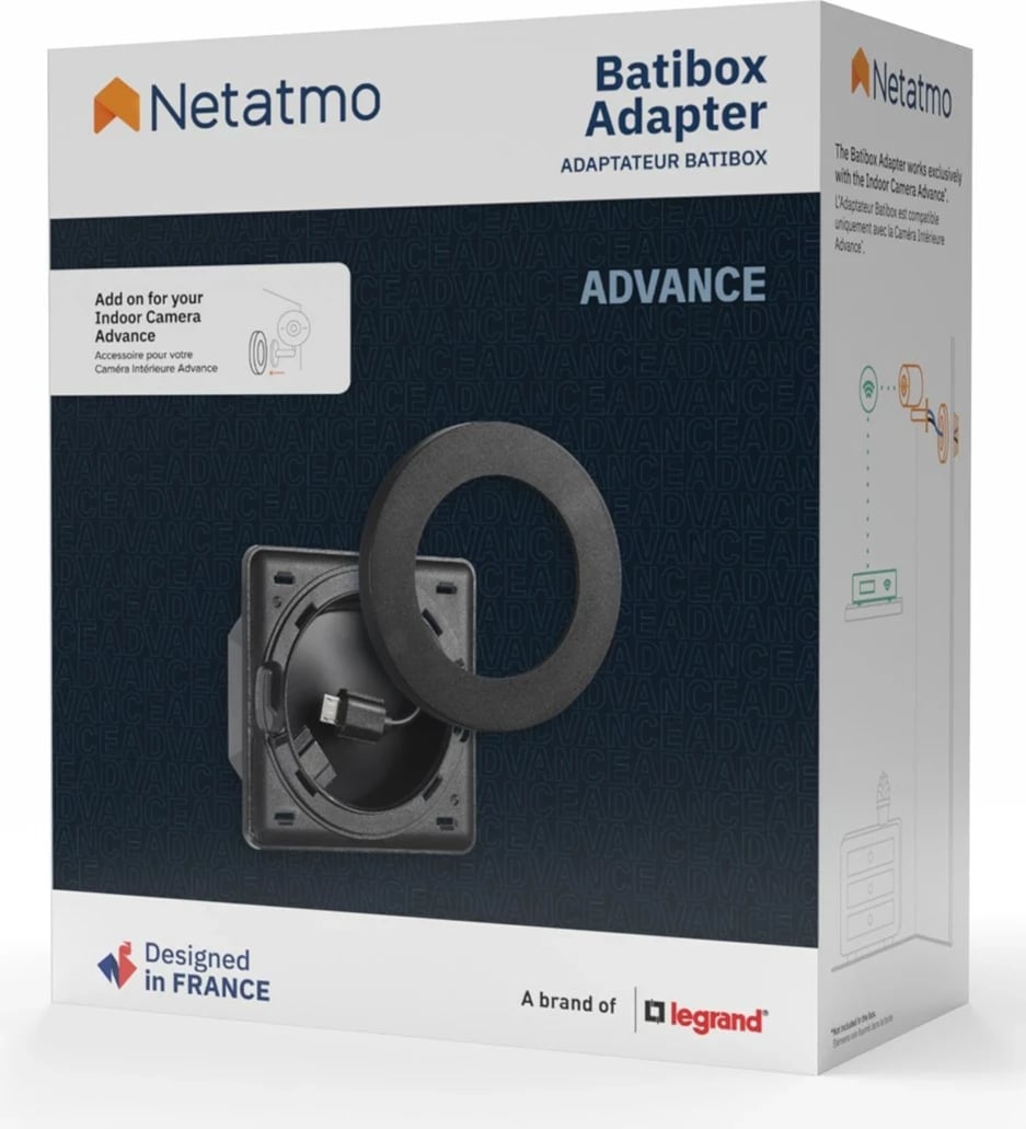 Adapter Netatmo NPC-BAT-B për kamera sigurie, Ngjyrë e zezë