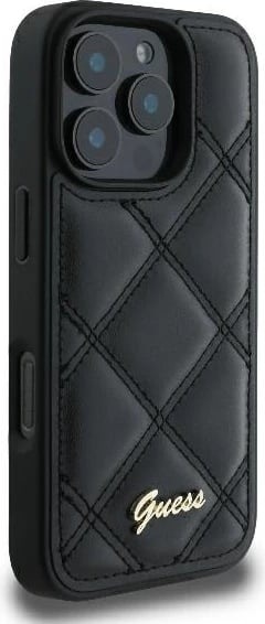 Mbështjellës Guess Quilted Metal për iPhone 16 Pro, i zi Mbështjellës Guess Quilted Metal për iPhone 16 Pro, i zi