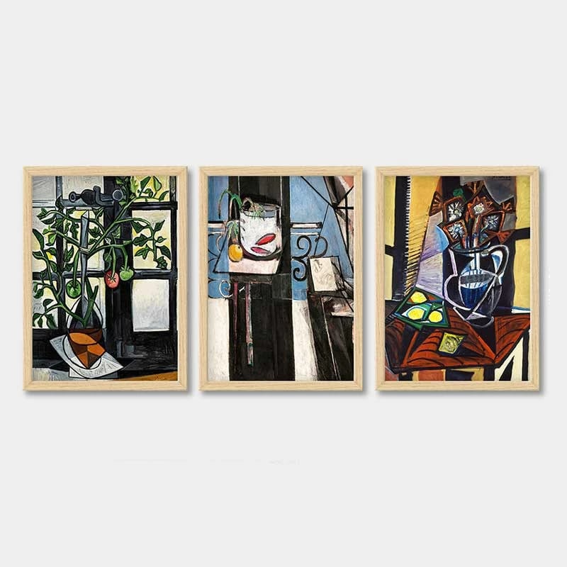 Pikturë dekorative me kornizë (3 copë), Wallity, 3NTC_UNPP04_3545