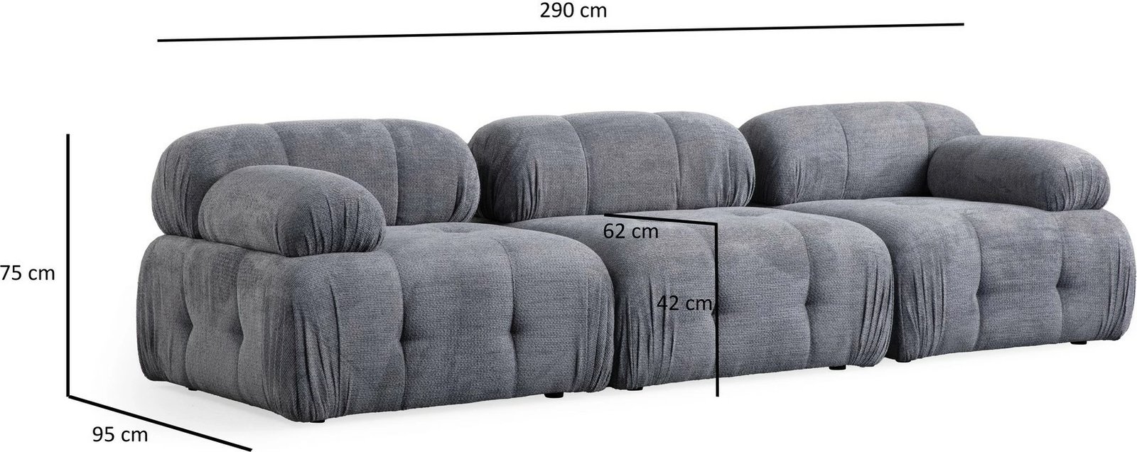 Këndare Atelier del Sofa, Petite 3, gri