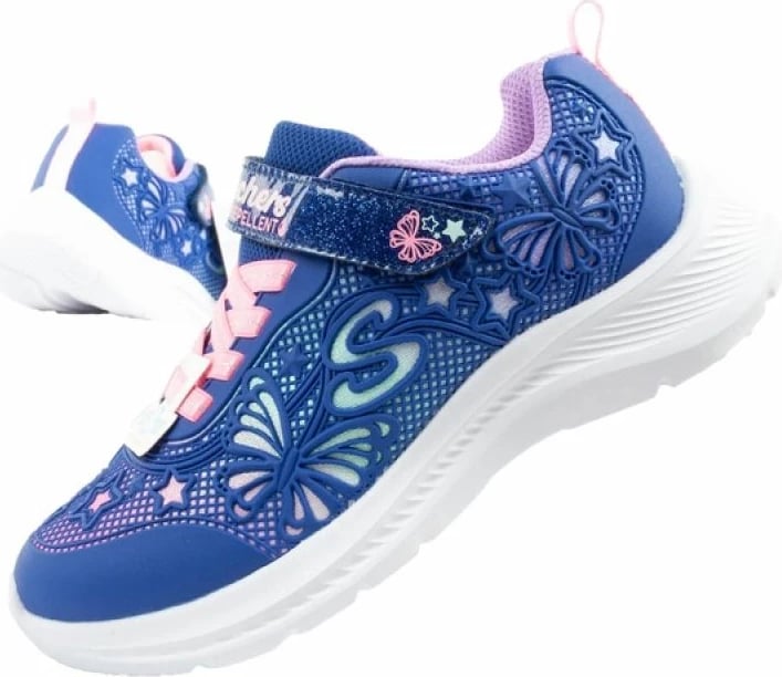 Atlete për fëmijë Skechers për femra, me shkëlqim