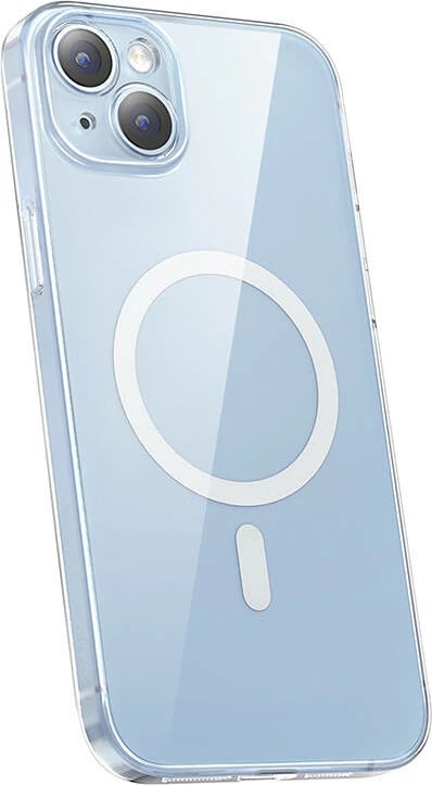 Mbështjellës Baseus Crystal Series me magnet për iPhone 14 Plus + xham i temperuar, transparent