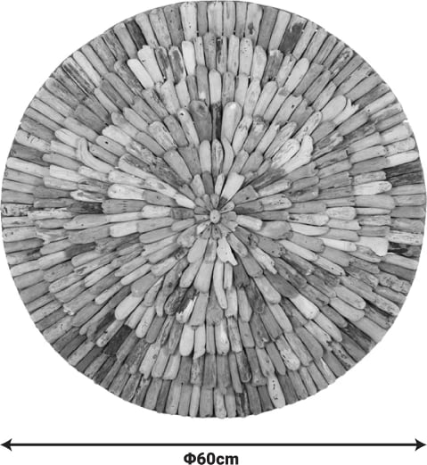 Dekor për mur Wargrene dru natyral drift D60x6cm