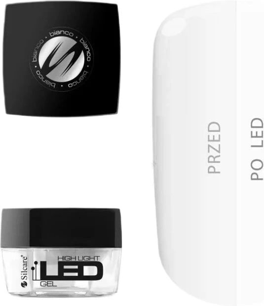 Gel për thonj për femra Silcare High Light Led Gel Bianco 15g