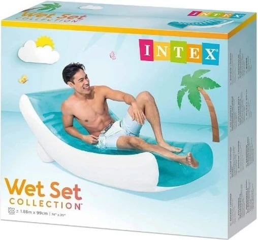 Dyshek ajri Intex 56874EU, një vend, blu e bardhë