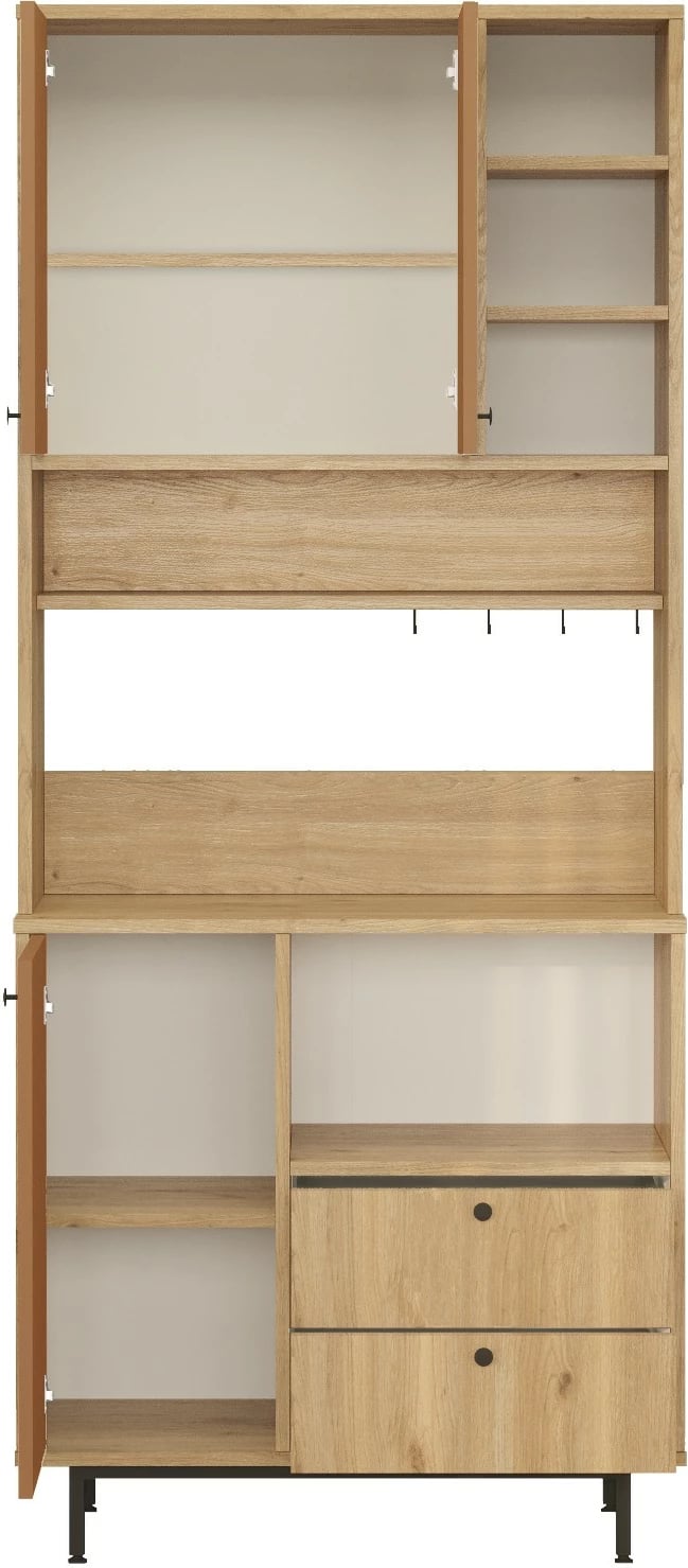 Dollap multifunksional Skye Decor, RE6-SK, ngjyrë lis dhe e kuqe kafe