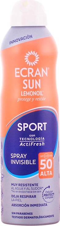 Spray për mbrojtje nga dielli unisex Ecran Sun Lemonoil Sport SPF50, 250ml