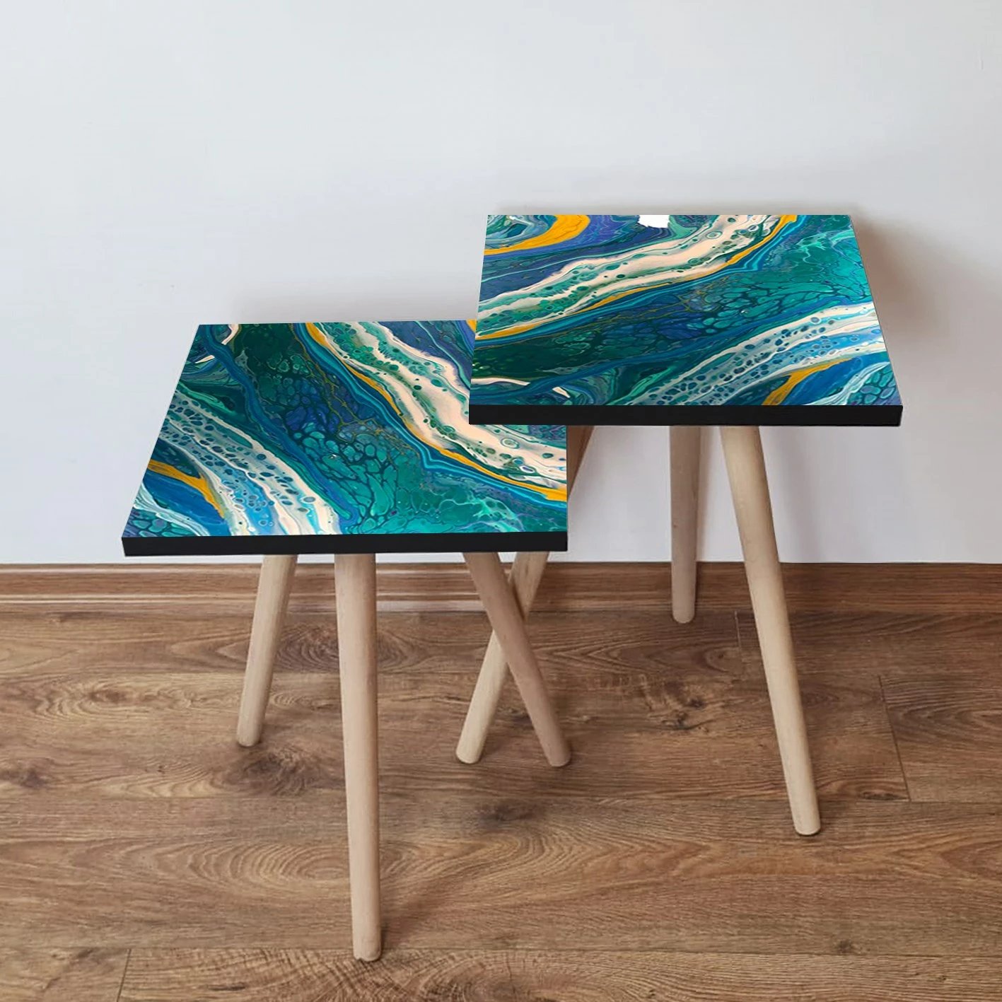 Set tavolina të mbivendosura, shumëngjyrëshe, Skye Decor, 2 copë, 2Shp287