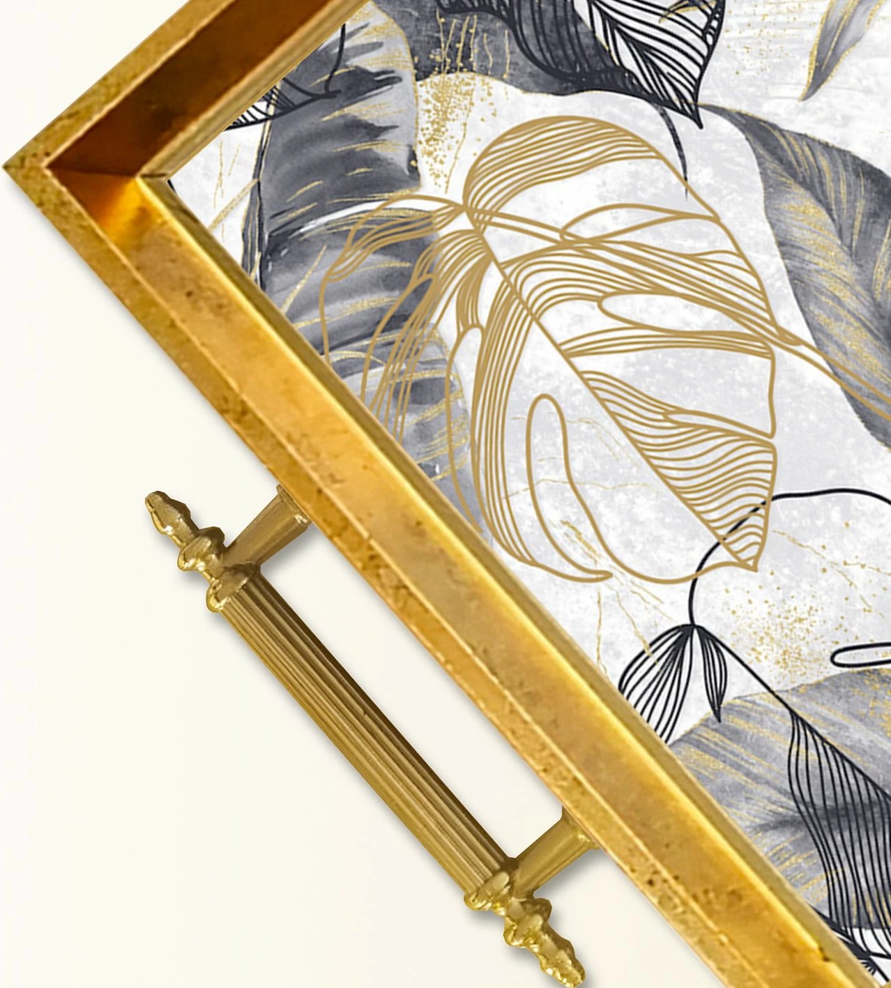 Tabaka prej qelqi, dizajn Aberto, TPEA9812, shumëngjyrëshe, 50x29x3.5cm Tabaka prej qelqi, dizajn Aberto, TPEA9812, shumëngjyrëshe, 50x29x3.5cm