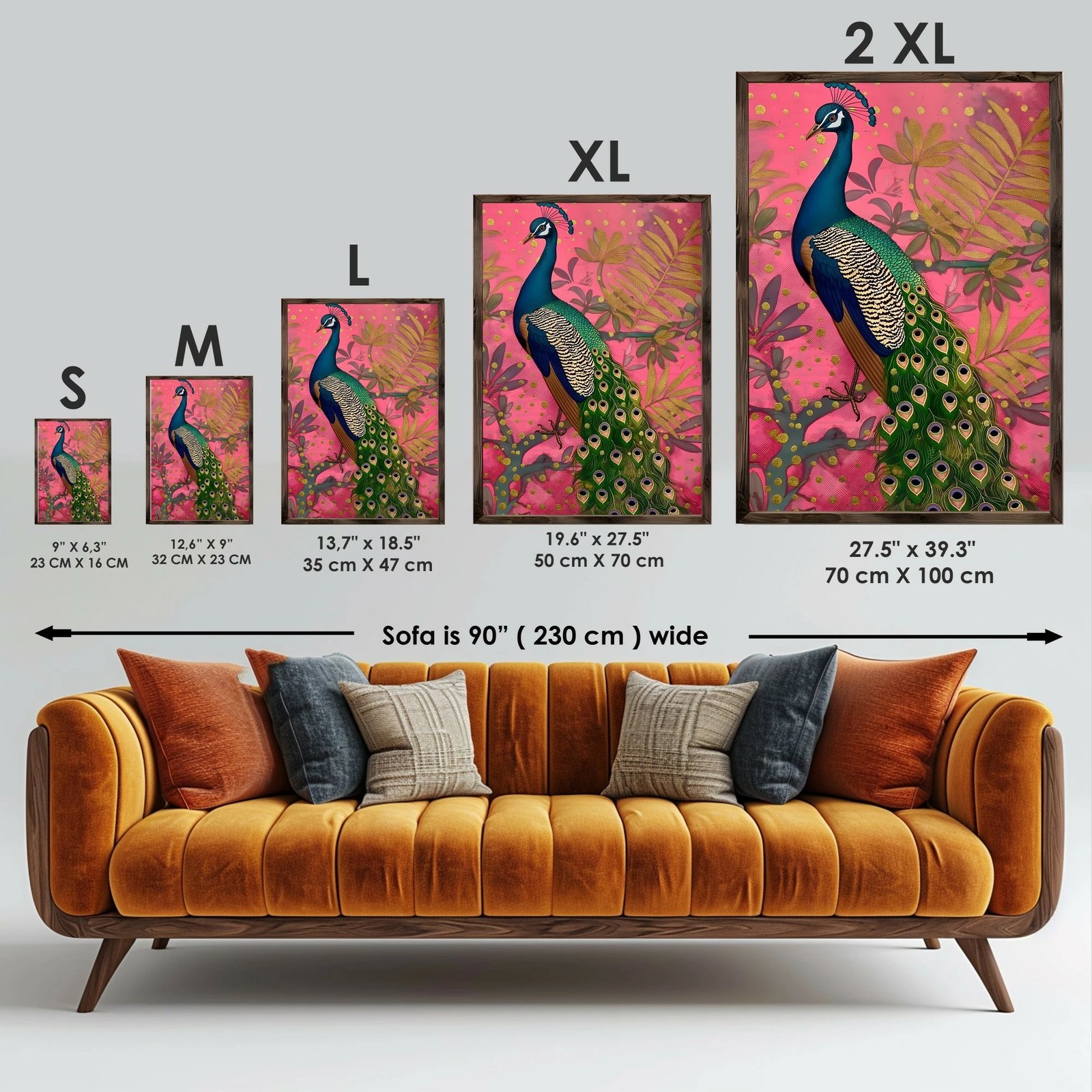 Pikturë dekorative me kornizë MDF, Wallity, GE137-L