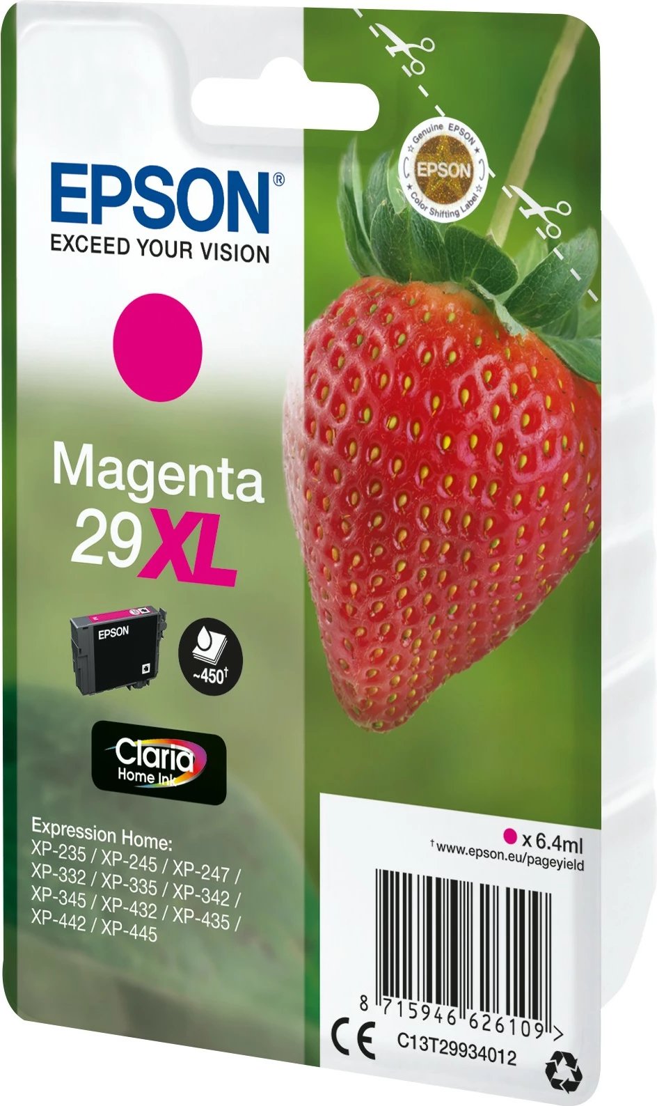 Bojë Epson Strawberry Singlepack Magenta 29XL, XL, 6.4 ml