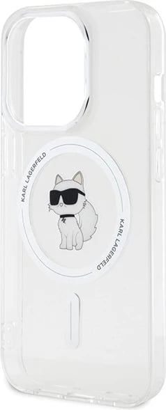 Mbështjellës Karl Lagerfeld IML Choupette MagSafe për iPhone 15 Pro, Transparent