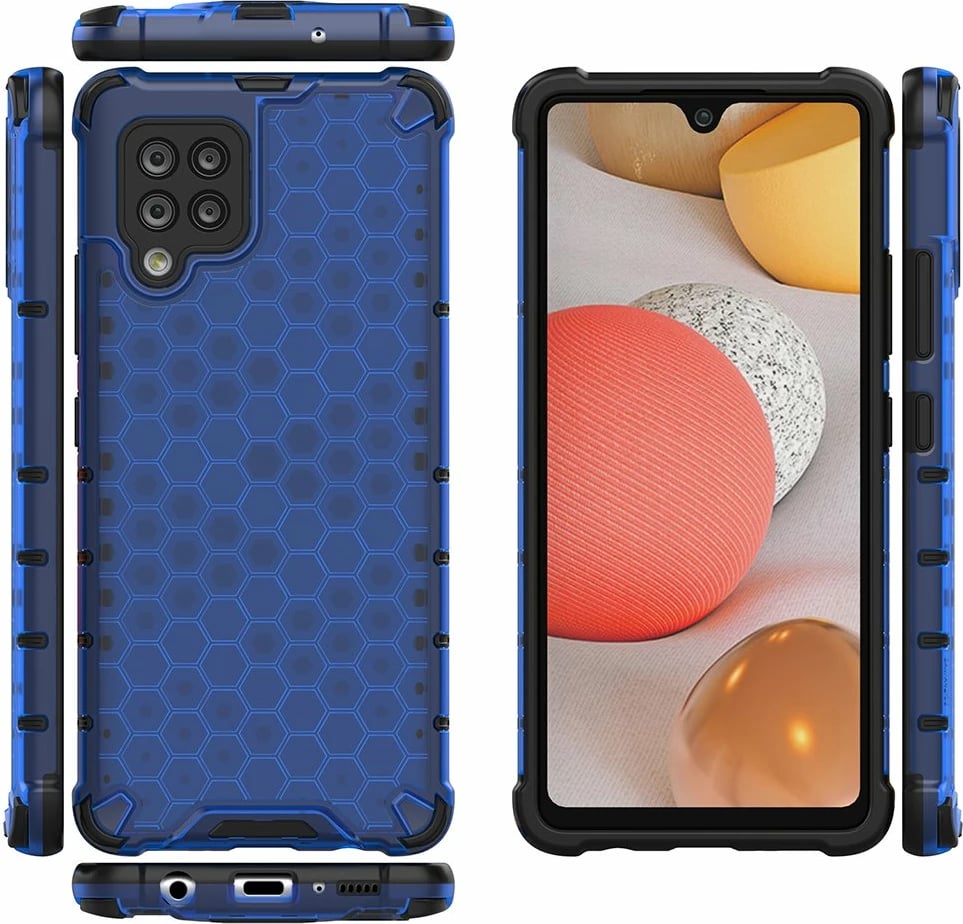 Mbështjellës Hurtel Honeycomb për Samsung Galaxy A42 5G, Blu