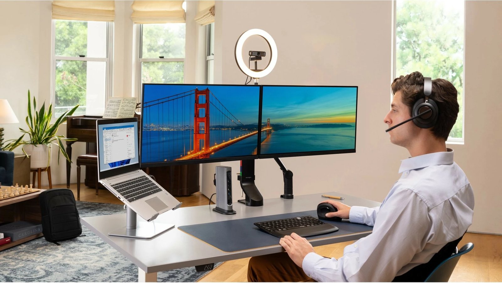 Mbajtës laptop Kensington Universal Tabletop, alumini, i rregullueshëm, 16 inç, argjend