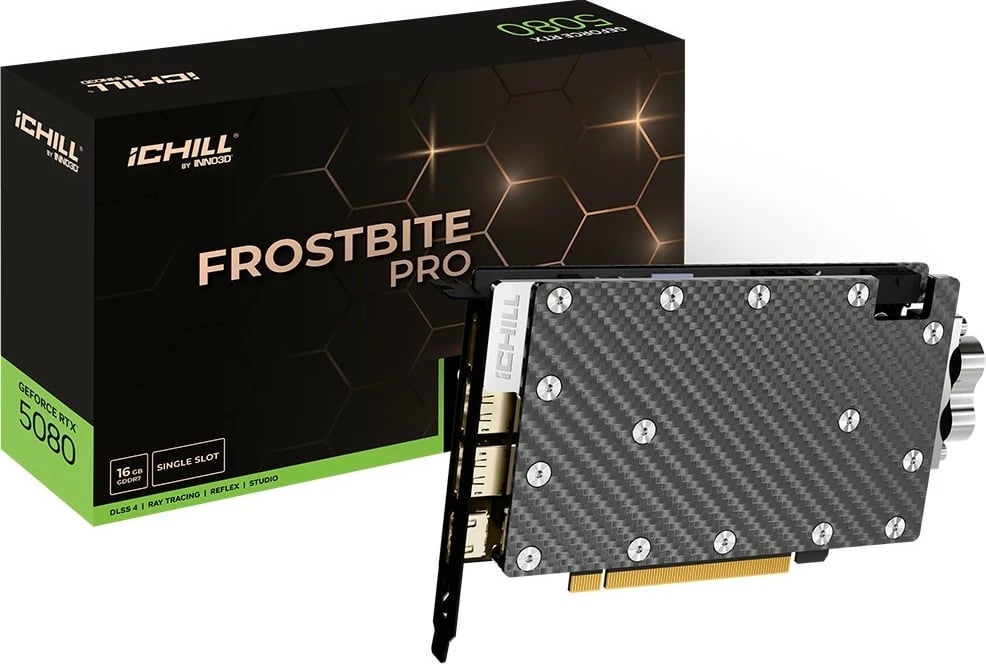 Kartelë grafike Inno3D RTX 5080 iChill Frostbite Pro 16GB GDDR7