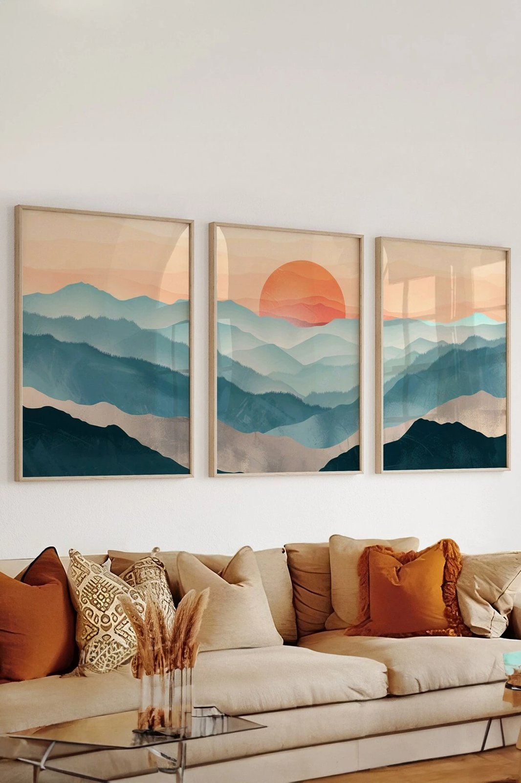 Pikturë dekorative me kornizë (3 copë), Wallity, Artsycllct37