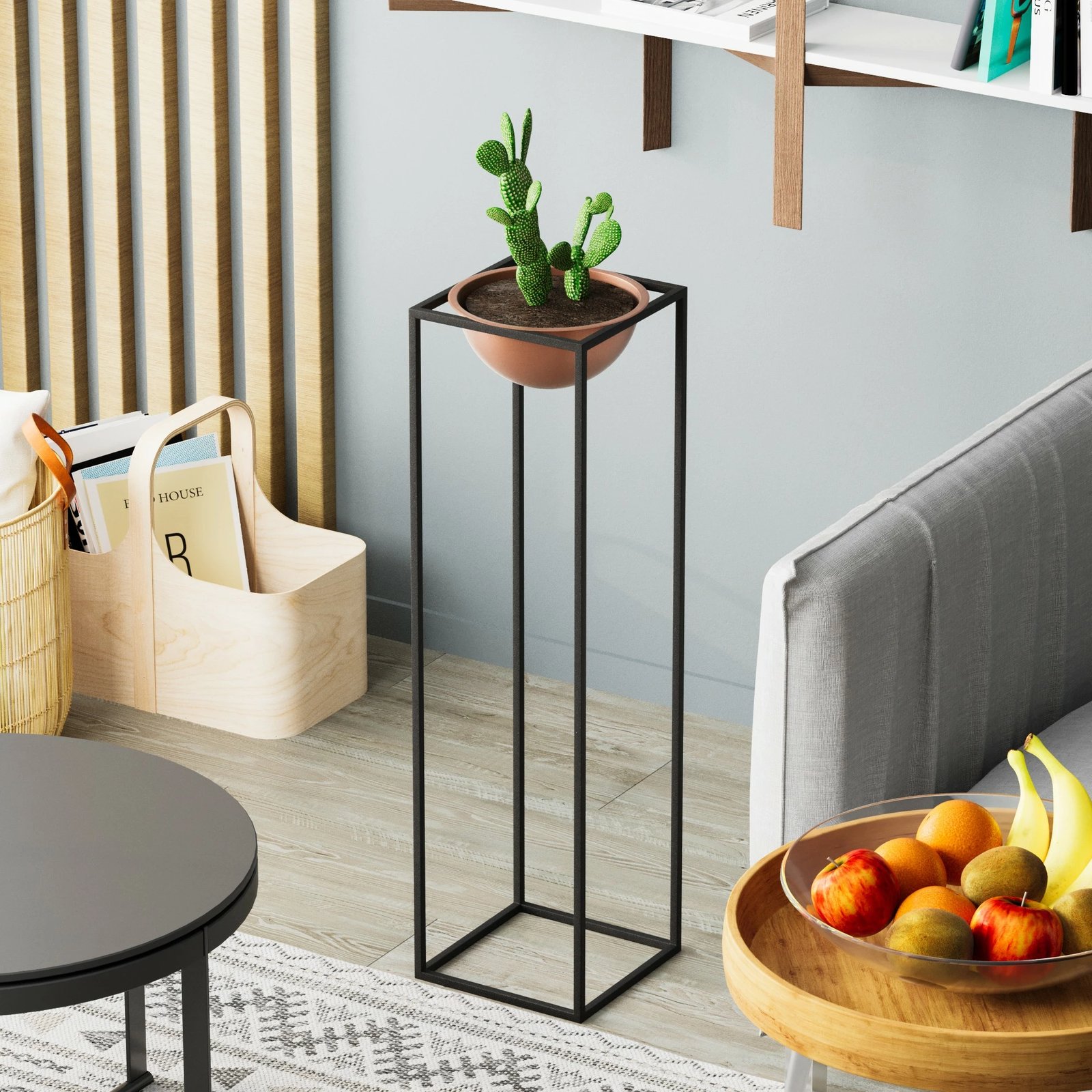 Vazo dekorative, ngjyrë e zezë dhe bakri, GED-020-B