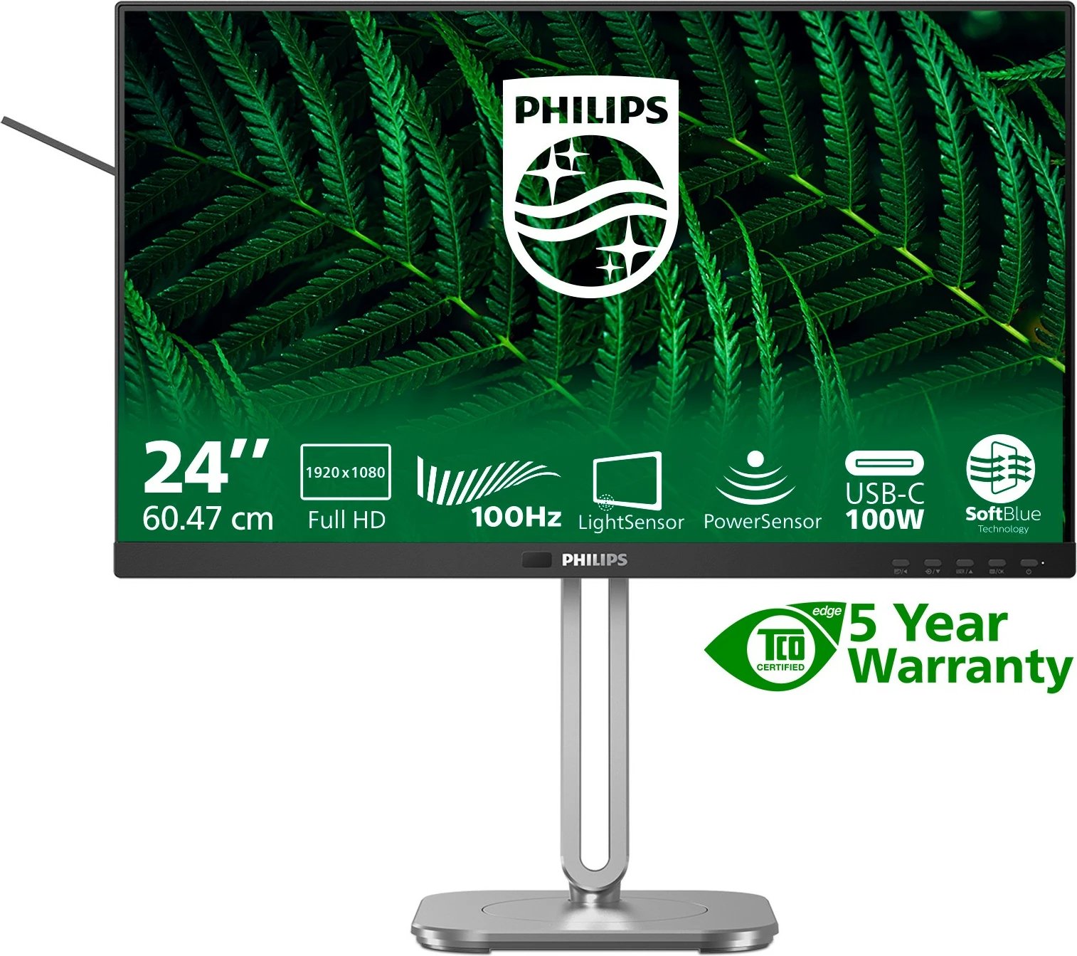 Monitor Philips 5000 series 24B2G5301/00, 23.8", Full HD, LCD, i zi