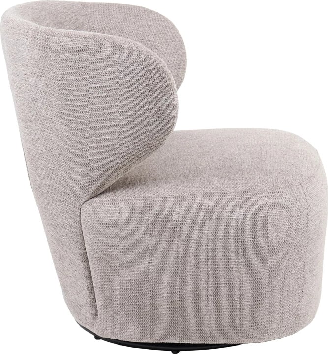 Fotel Marelia rrotulluese, material stof, ngjyrë ulliri, 73x76x76cm