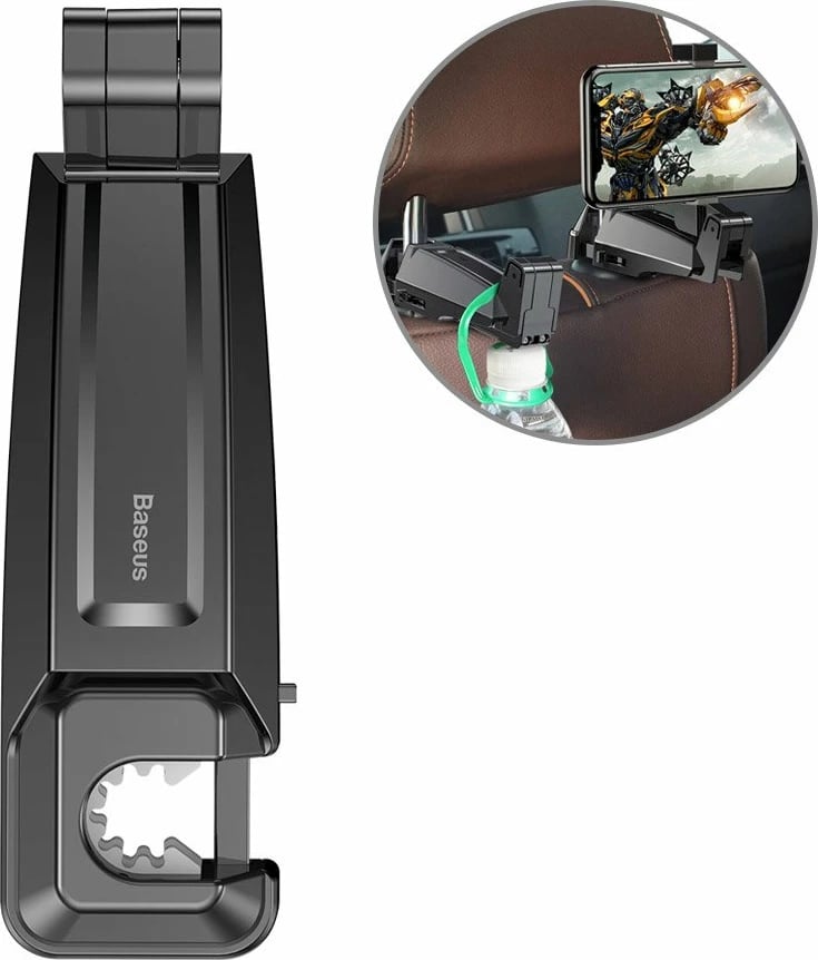 Mbështjellës Baseus për ulëse makine, model SUHZ-A01, për telefona 4.0''-6.5'', i zi