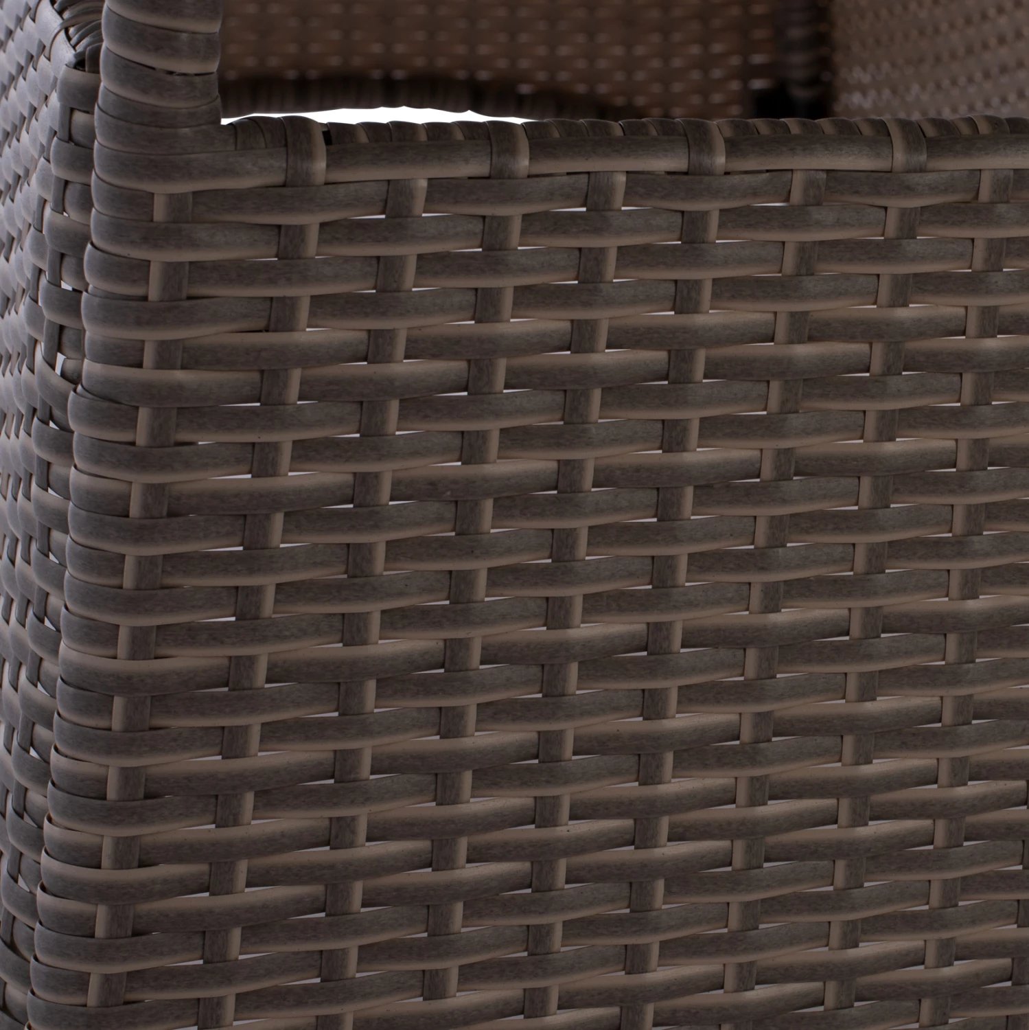 Tavolinë metalike Minsk rattan gri FH5507.01 150x90x75 cm