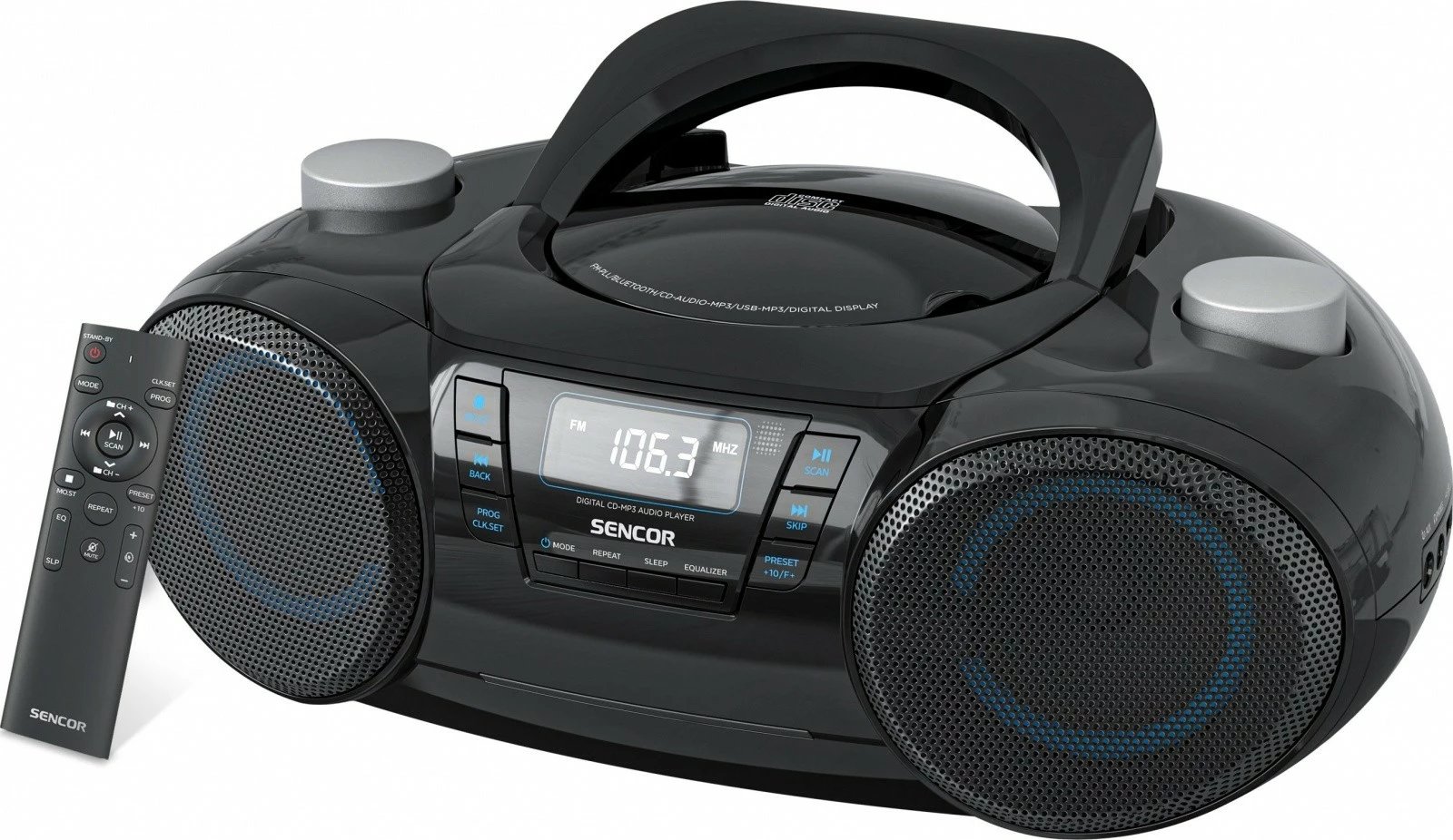 Boombox Sencor SPT 4710B CD/MP3 USB SD Bluetooth 5.3 radio FM PLL 16 W zi