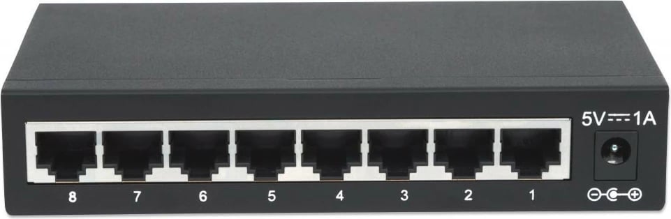 Switch Intellinet 8 porta Gigabit, desktop, metalik
