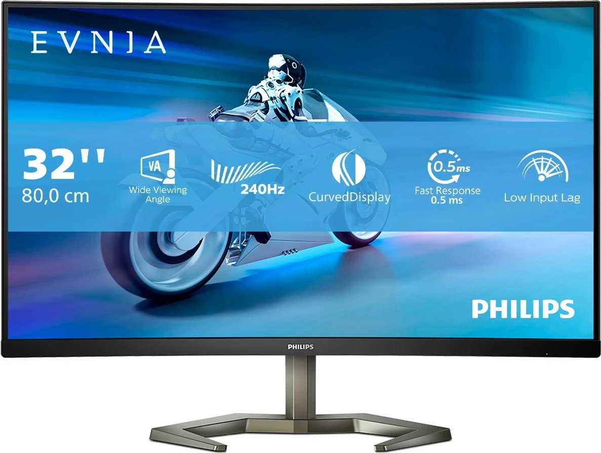 Monitor gaming Philips Momentum 32M1C5200W/00, 31.5 inç, Full HD, 240Hz, i zi