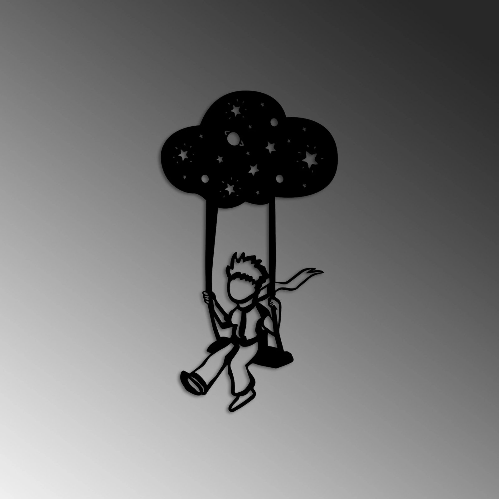 Aksesor dekorativ metalik për mur Wallity, Princi i Vogël 6