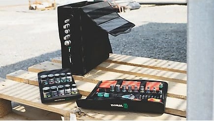 Set veglash Wera Kraftform Kompakt W Imperial 1 Wartung, kasë e zezë