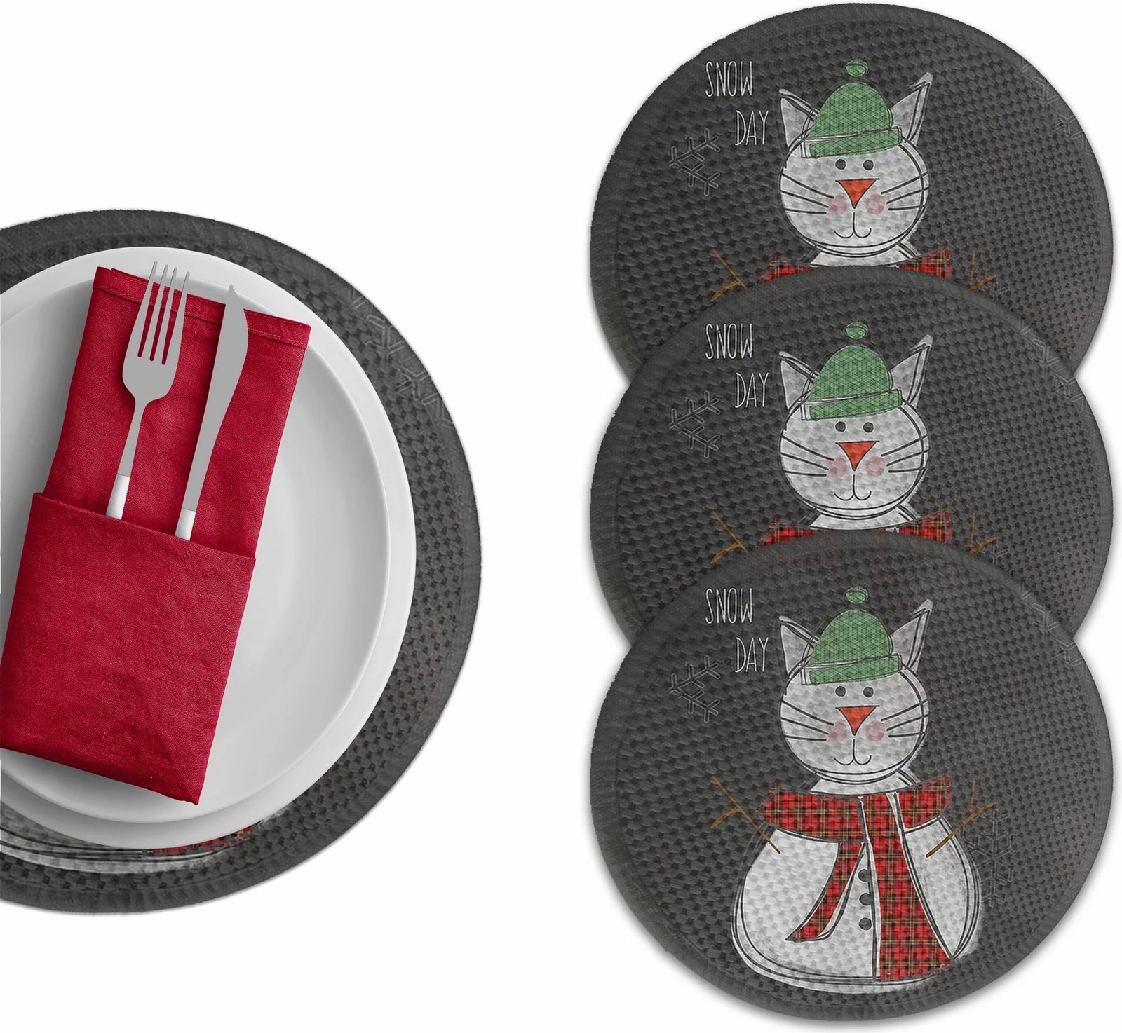 Set 4 nënshtrues tavoline Hermia Concept, shumëngjyrësh, 37cm, 4294Supla