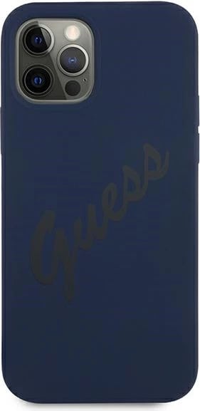 Mbështjellës Guess GUHCP12LLSVSBL për iPhone 12 Pro Max 6.7", silikon, Blu Mbështjellës Guess GUHCP12LLSVSBL për iPhone 12 Pro Max 6.7", silikon, Blu