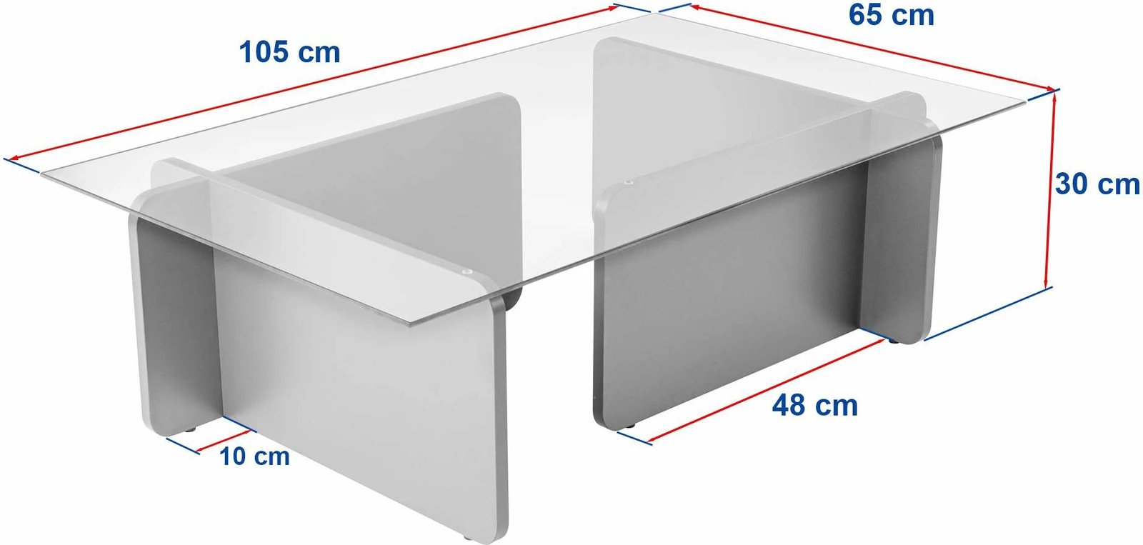 Tavolinë kafeje Nordure, Flavio, dru ngjyrë e bardhë