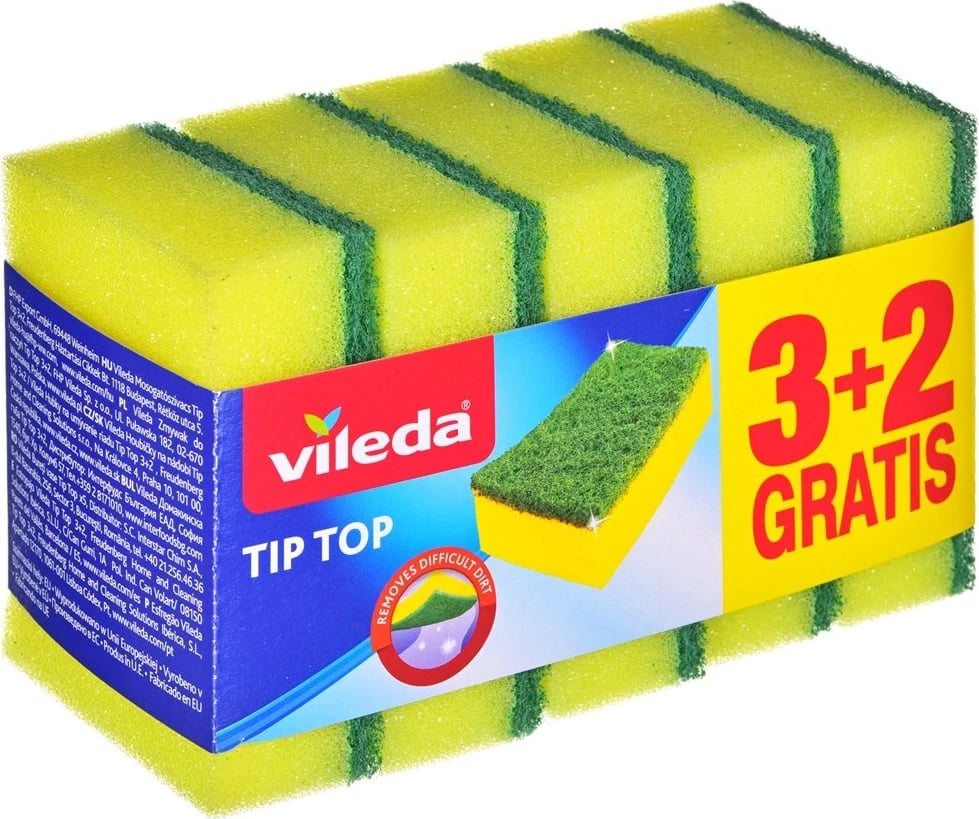 Sfungjer për pastrim Vileda Tip-Top, 5 copë