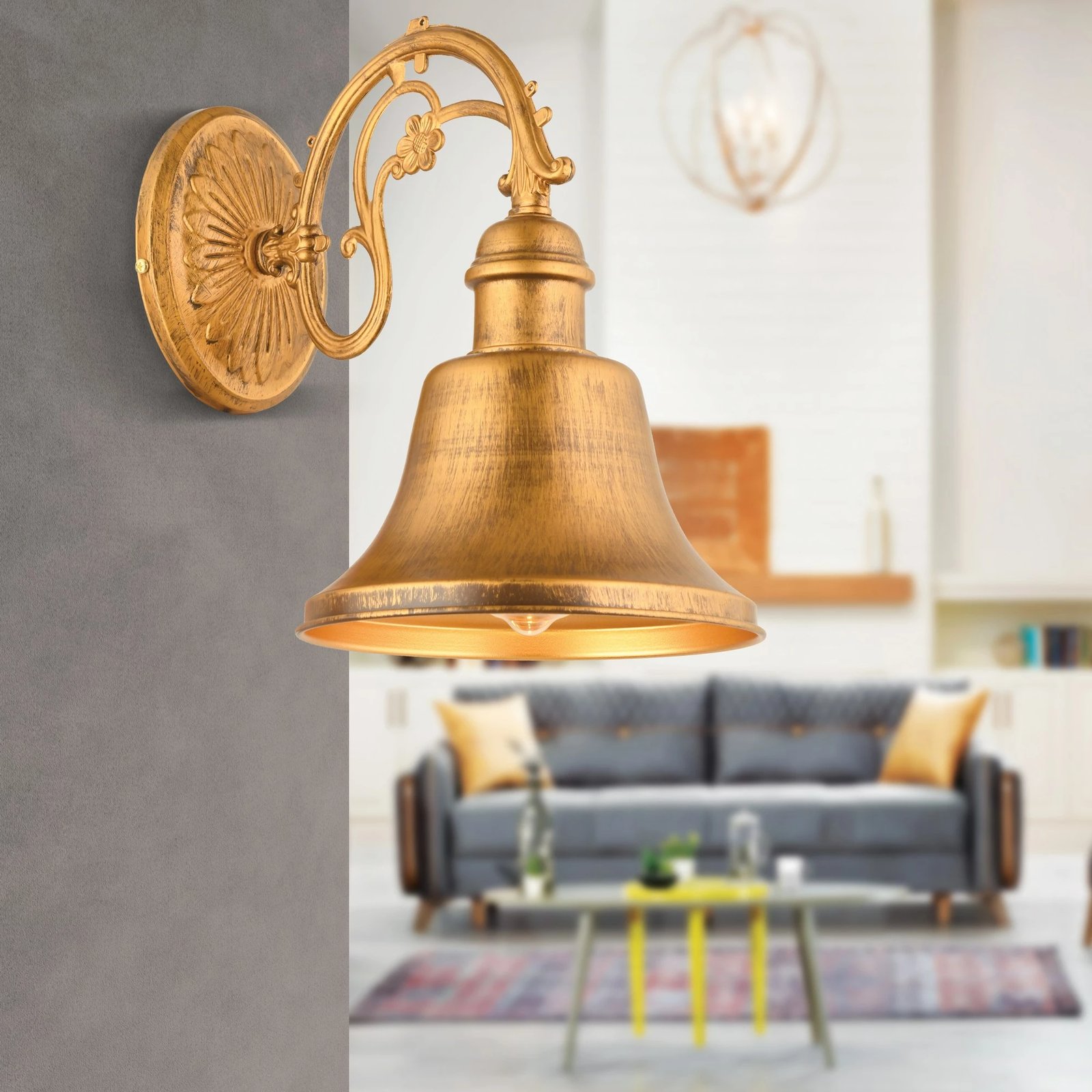 Llambë muri Opviq, ngjyrë ari vintage, AP-40