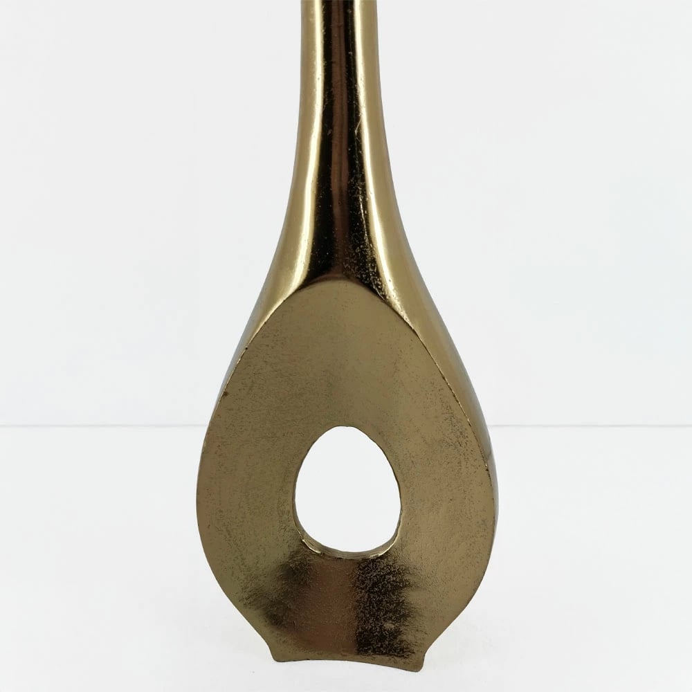 Vazo Adel, alumin, ngjyrë ari, 19x7x56cm