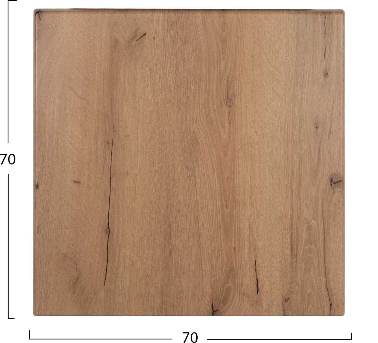 Sipërfaqe tavoline katrore profesionale, ngjyrë druri natyral, FH5230.14, 70x70 cm