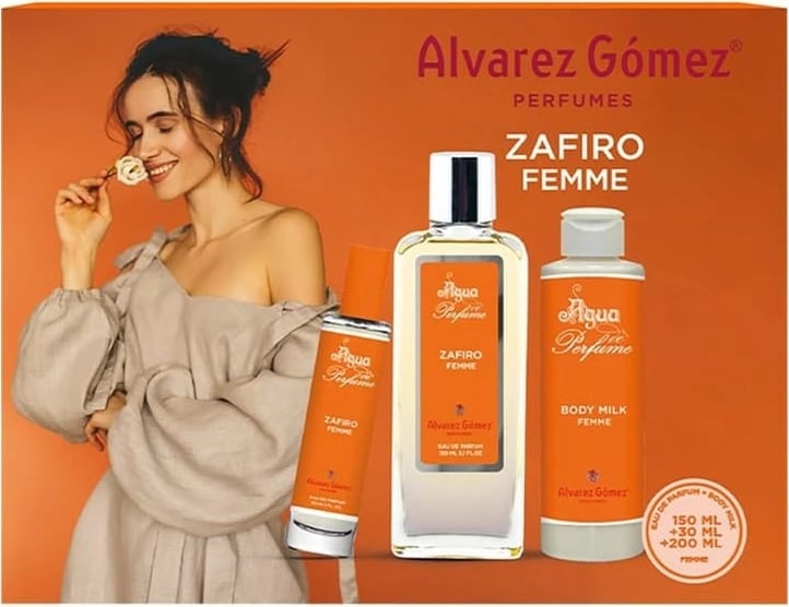 Eau de Parfum për femra Alvarez Gómez Zafiro Femme set 150ml + 30ml + 200ml