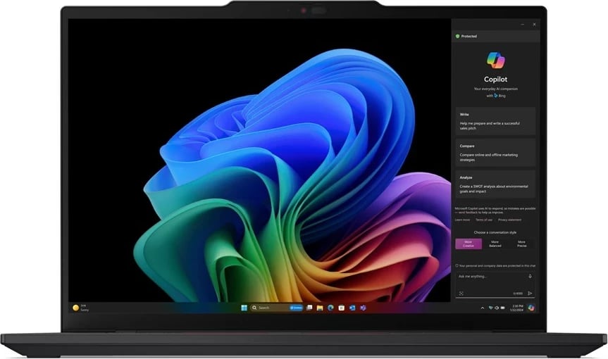Laptop Lenovo ThinkPad T14s Gen 6 Copilot+ PC, 14", Snapdragon X1E-78-100, 32 GB RAM, 512 GB SSD, Zi