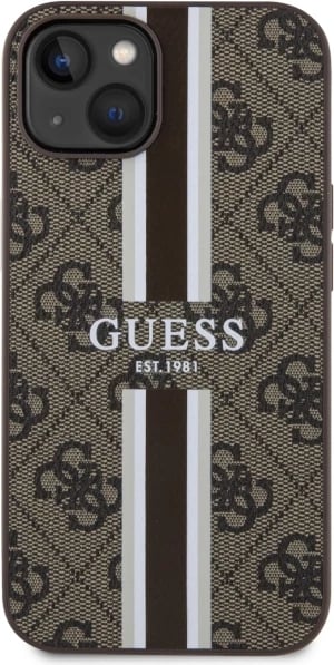 Mbështjellës Guess GUHMP14SP4RPSW për iPhone 14 6.1", hardcase, MagSafe, kafe