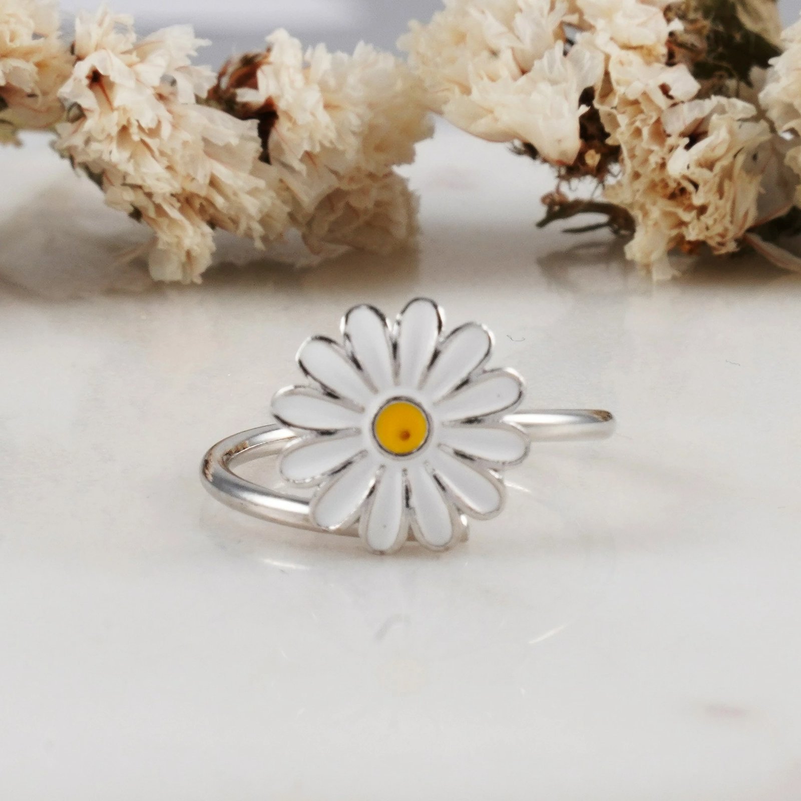 Unazë argjendi, lule margarite, Jumeon, 10987ROD