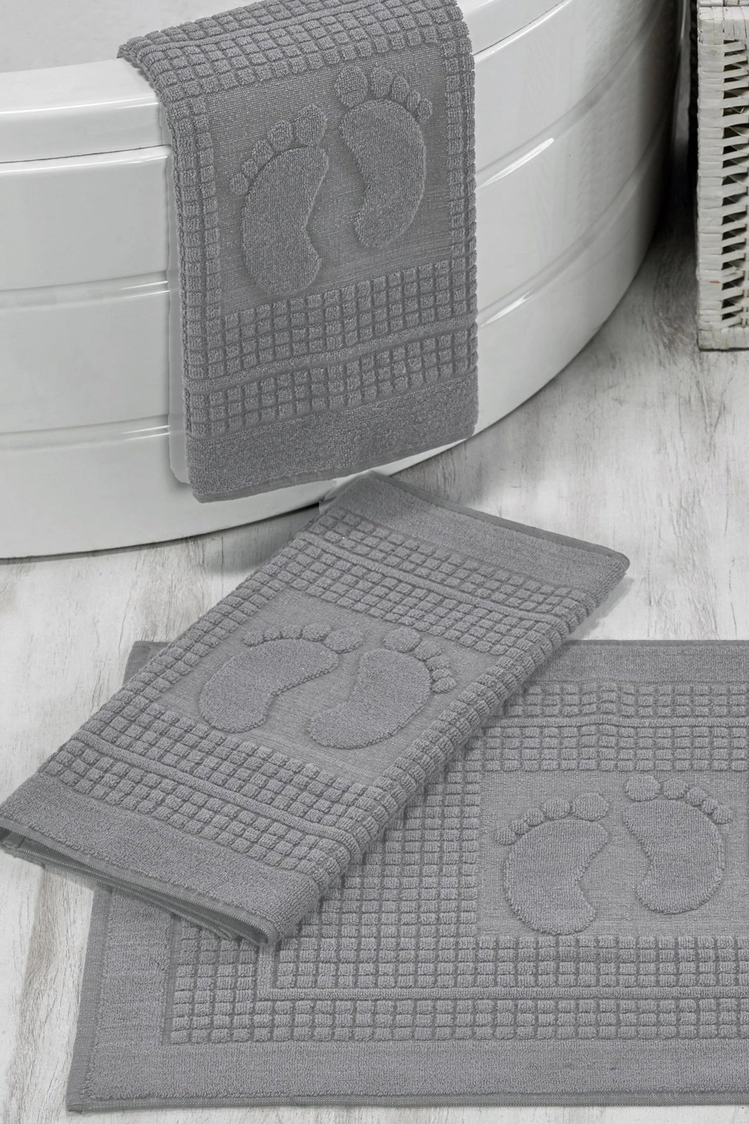 Set tapetash për banjo (3 copë), Mijolnir Orma, ngjyrë gri