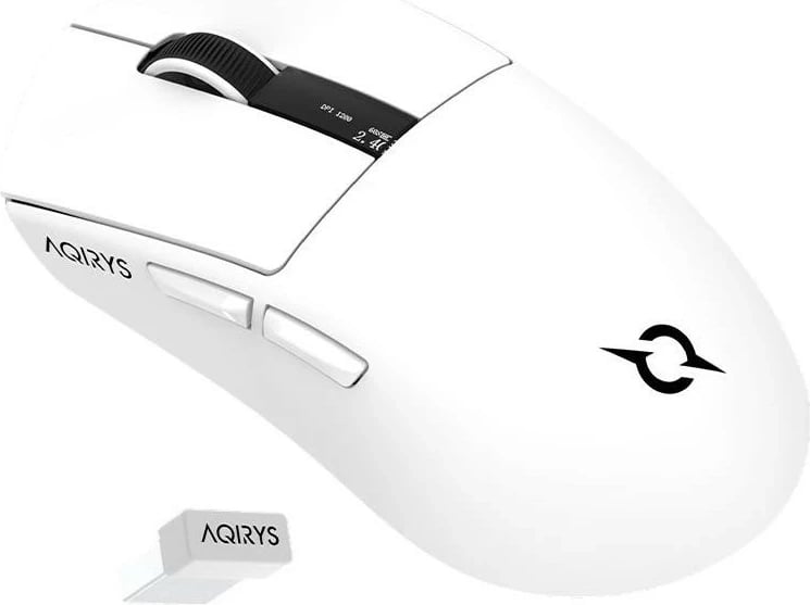 Maus Aqirys ZEPHYR, RGB, Wireless+Wired, i bardhë