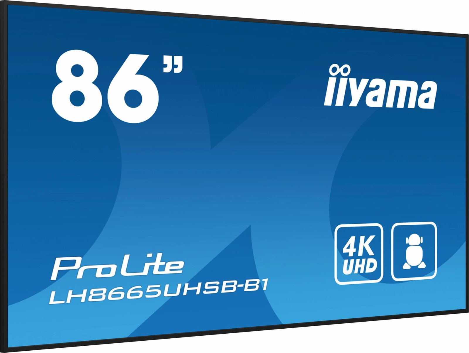 Monitor iiyama LH8665UHSB-B1, Kiosk design, 86", LED, 4K Ultra HD, Wi-Fi, e zezë