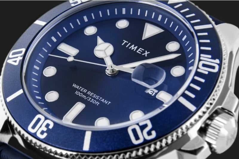 Orë dore për meshkuj Timex, e kaltër