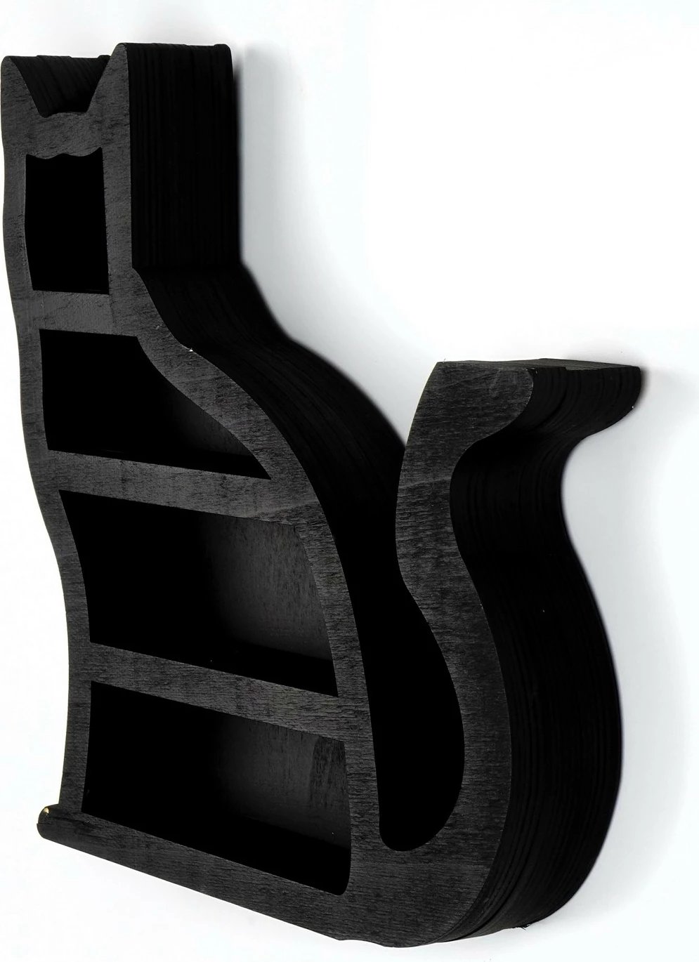 Aksesor dekorativ muri, formë maceje, ngjyrë e zezë, Wallity MEH137, 38x6x37cm