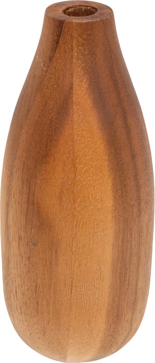 Vazo Strezio qeramike, ngjyrë natyrale-arrë, D8x18cm